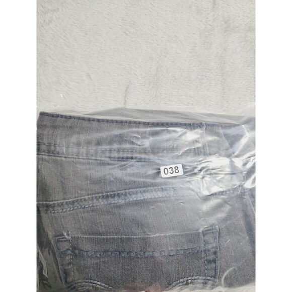 Jordache Bootcut Jeans Womens 10 Gray Med Wash Studded Stretch Embroidered Denim - Picture 16 of 16